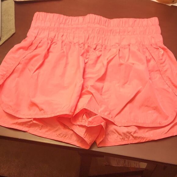 Free People Movement The Way Home High-Waisted Orange Workout Shorts Size XL - Picture 1 of 7